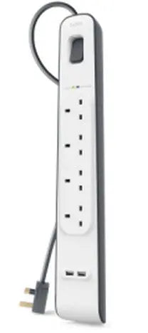 Belkin surge protector White 4 AC outlet(s) 2 m - GoDiscount