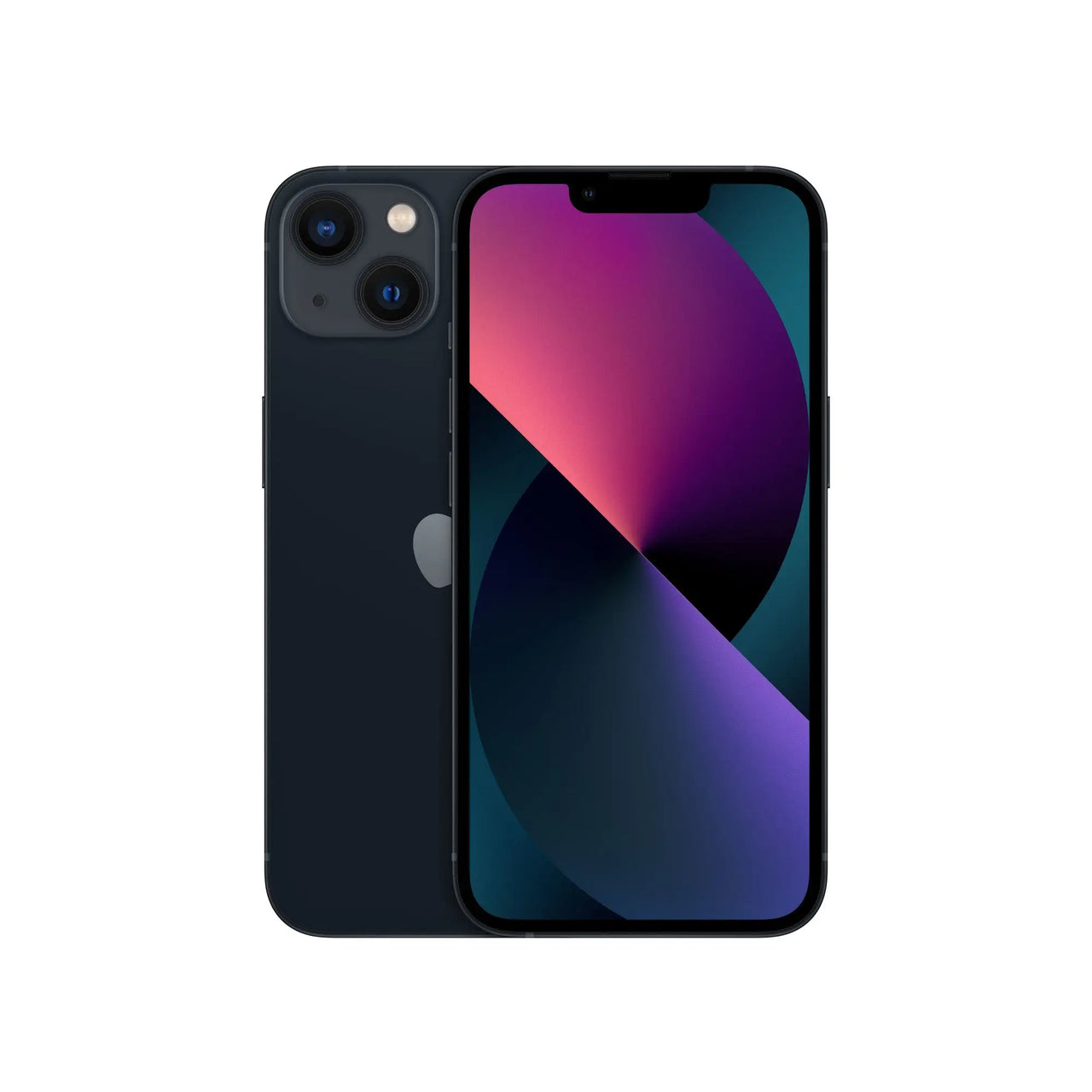 Apple iPhone 13 - 5G smartphone - dual-SIM / Internal Memory 128 GB - OLED display - 6.1" - 2532 x 1170 pixels - 2x rear cameras 12 MP, 12 MP - front camera 12 MP - midnight APPLE