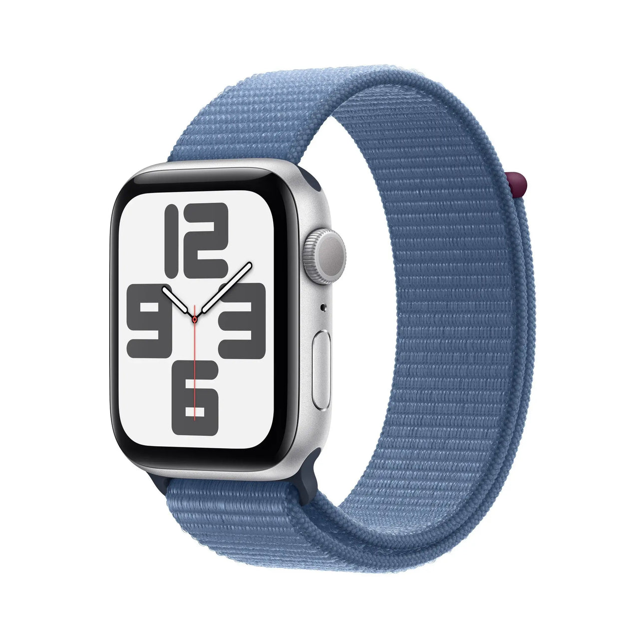 Apple Watch SE GPS + Cellular 44mm Silver Aluminium Case w/ Winter Blue Sport Loop APPLE