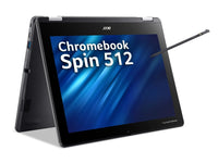 Thumbnail for Acer Chromebook Spin 512 R856TN-TCO - Flip design - Intel N-series - N100 / up to 3.4 GHz - Chrome OS - UHD Graphics - 8 GB RAM - 64 GB eMMC - 12